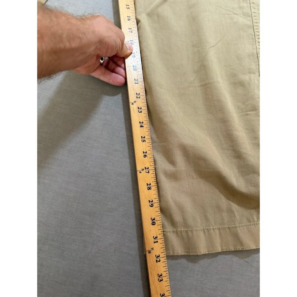 Z Brand Mens Tan Twill Straight Leg Chino Pants‎ Casual Belted Zip 38X32.
